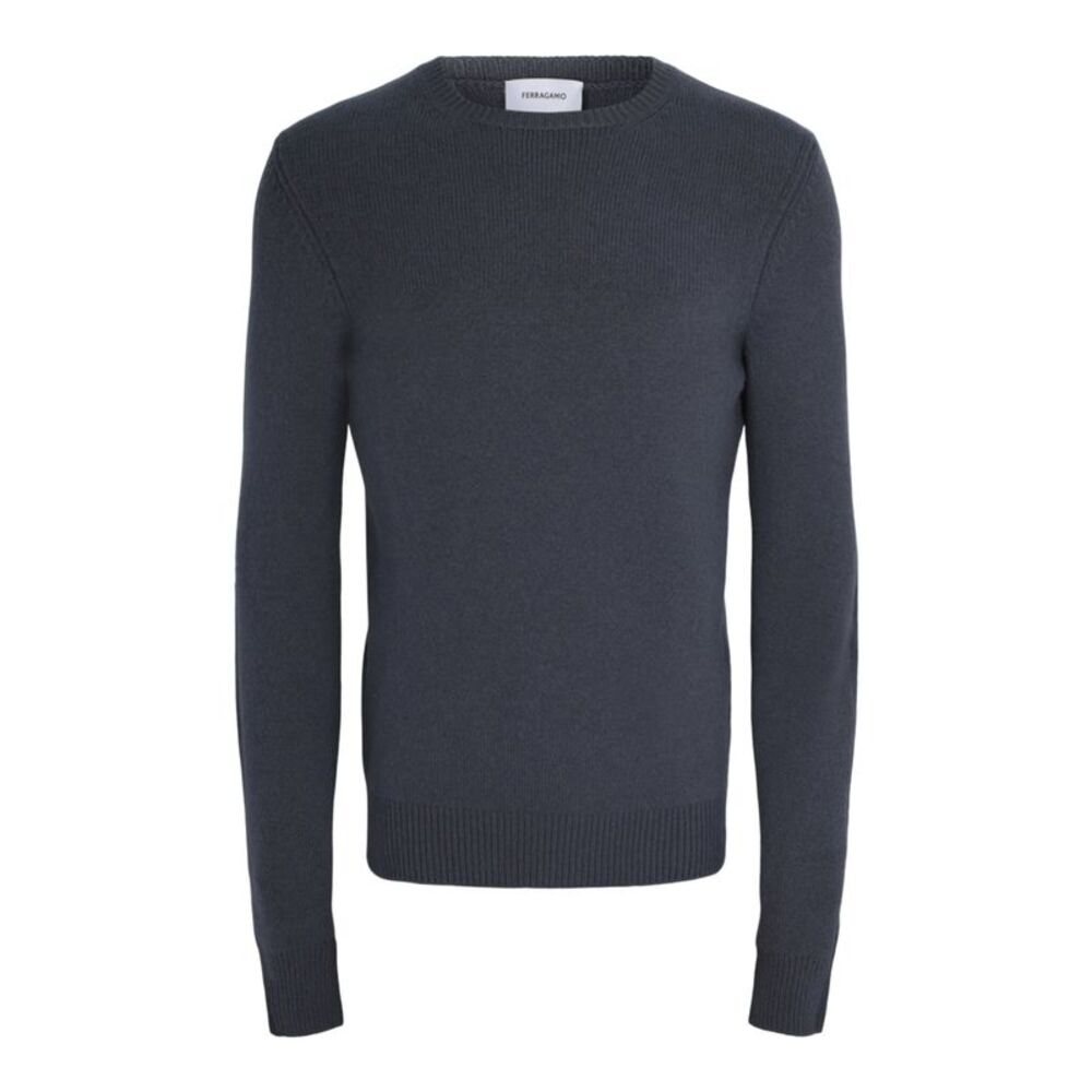 Ferragamo Cashmere Sweater Grey Mens